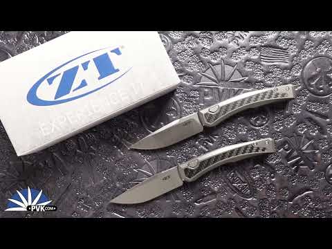 Zero Tolerance 0556 Satin MagnaCut Blade, Titanium Handle, Carbon Fiber Inlay