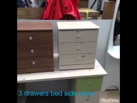 3 drawers bed side table
