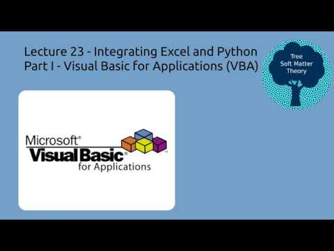 Programming Directly in Excel Using VBA (ChEn 263 - Lecture 23, Part I)
