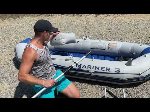 Review & How to Setup the INTEX MARINER 3 & 4 Inflatable Boat Raft  +  Minn Kota Motor Setup / Test