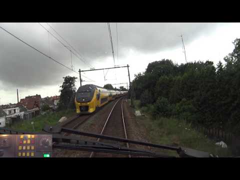 A train driver's view: Amsterdam CS - Rotterdam CS, VIRM, 24-Jun-2017.
