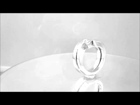 14K WHITE GOLD PRINCESS CUT DIAMOND ENGAGEMENT RING AND BAND TENSION SET 0.50CT - KNR INC - 410