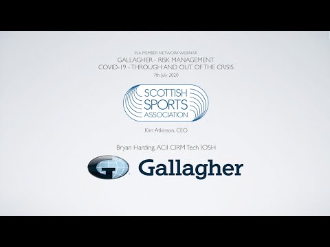 SSA Member Network Webinar | Gallagher - Covid19 Risk Management presentation