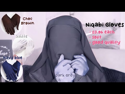 Trying different colours niqabi gloves