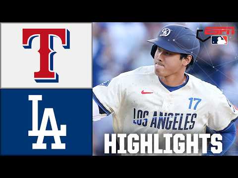 텍사스 레인저스 vs 로스앤젤레스 다저스 | 경기 하이라이트 | ESPN MLB