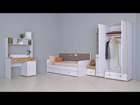 Миниатюра изображения товара Шкаф Mobi Вуди 13.138 (белый премиум/дуб золотой Craft)