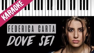 Federica Carta | Dove Sei // Piano Karaoke con Testo