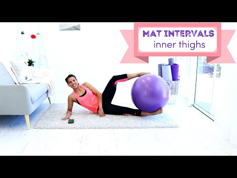 Stability Ball Workout Fit Ball Inner Thigh Workout - BARLATES BODY BLITZ Mat Intervals inner Thighs