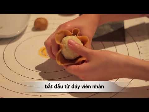 Cách bọc vỏ bánh trung thu How to wrap mooncake dough over filling   Ep  1
