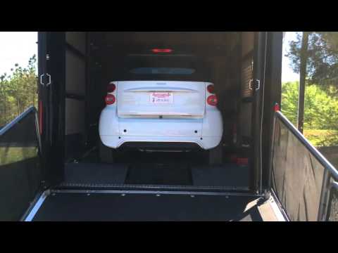 YouTube video about: Can you fit a smart car in a toy hauler?