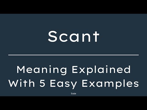 What Does Scant Mean? Scant Meaning in English With 5 Example Sentences