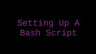 Build [1]: Setting Up a Bash Script