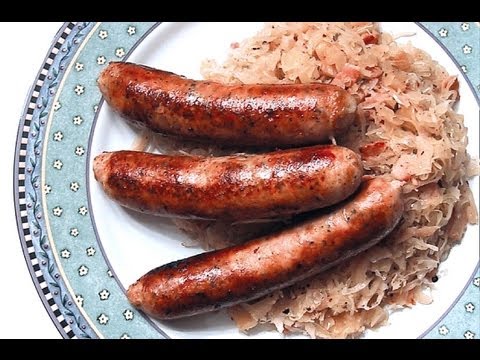 Sauerkraut Recipe - Sauerkraut with Bratwurst, Apples and Caraway
