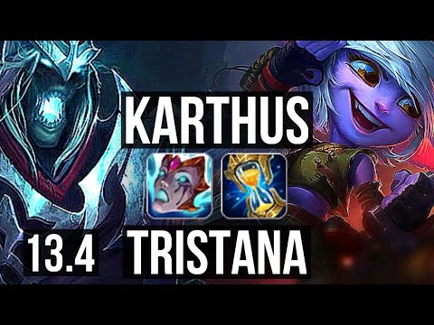 KARTHUS vs TRISTANA (MID) | 9/0/11, 1800+ games, 1.6M mastery, Legendary | KR Grandmaster | 13.4