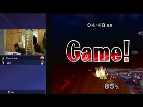 MMOM Bi-Monthly 12 SSBM - Sweetheart (Marth) vs. Ses (Fox) - Melee Pools