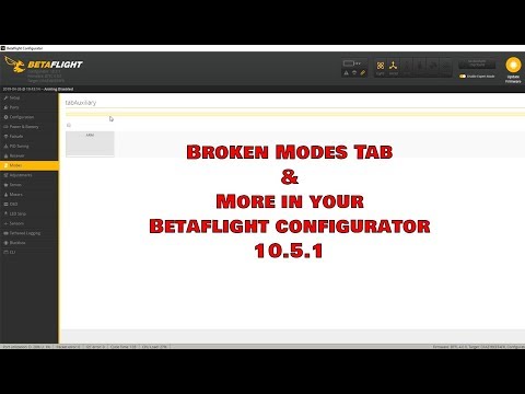 Broken Modes Tab in Configurator 10.5.1 Fix