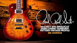 Video thumbnail for Peach Picks! | PRS McCarty 594 Singlecut 10 Top Dark Cherry Sunburst Pattern Vintage by Peach Guitars