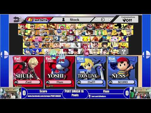 PORT SMASH 16 - Doubles Pools - Scuro + SoopahGamer (Blue) Vs Zuel + Zant (Red)