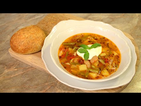 How to make Balkan Chicken Soup with Beans - Serbian Chorba Soup Recipe