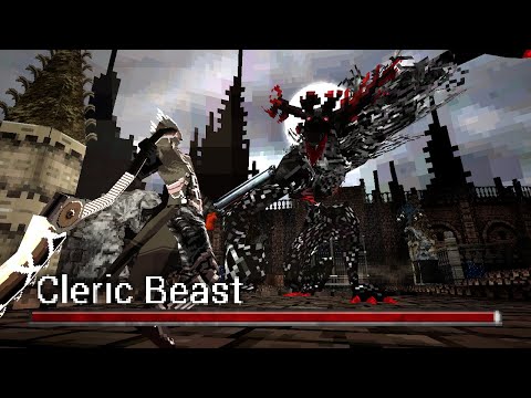 Bloodborne PS1 Demake: Cleric Beast Gameplay
