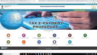Karnataka - Online Pay Road Tax or Motor Vehicle Tax
