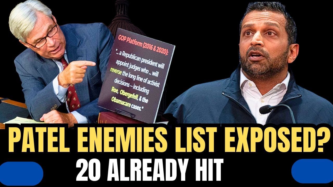 Whitehouse Exposes Patel’s ‘Enemies List’ Pattern