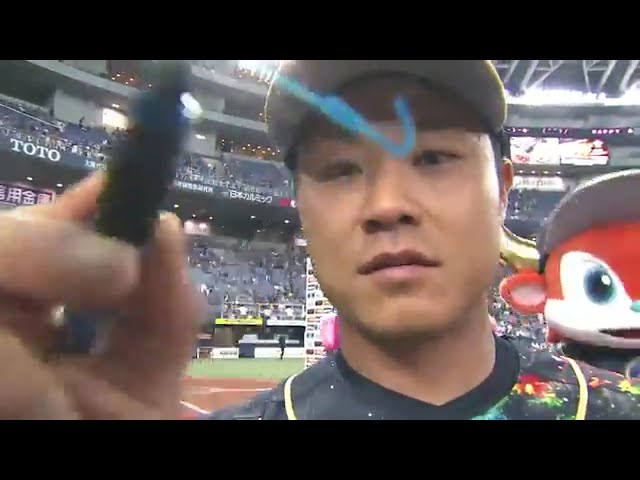 バファローズ・川端選手ヒーローインタビュー 2016/7/31 Bs-L