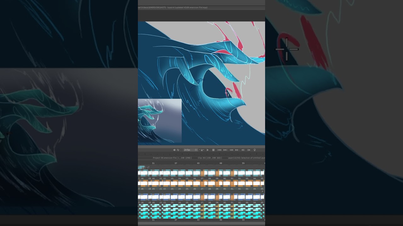 How I Animated this Special Wave (Hand Shaped in #tvpaint )