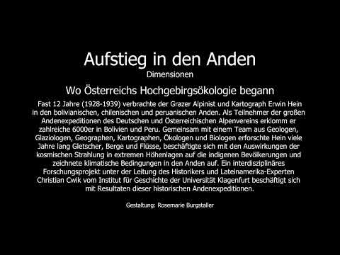 Aufstieg in den Anden | Ö1 mit Christian Cwik und Uwe Plachetka