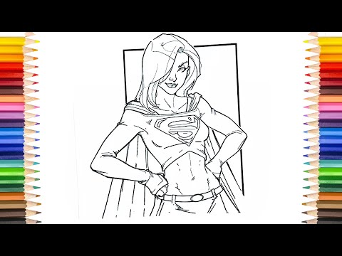 SUPER GIRL Coloring Pages | DC Super Cute Girl Coloring Pages