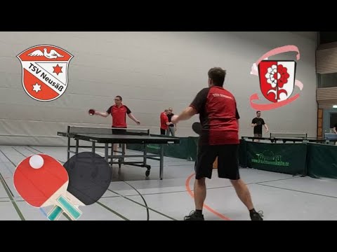 Tischtennis Bezirksklasse D Gr.3 TSV Neusäß - TSV Steppach Einzel Ivan Cvektovic - Axel Fattler
