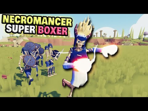 Super Necromancer Boxer vs Every Faction - TABS Unit Creator Update Mod Gameplay