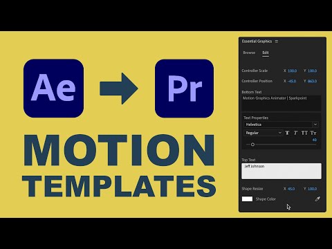 How to Create an Essential Graphics Template in After Effects and Then Edit it in Premiere