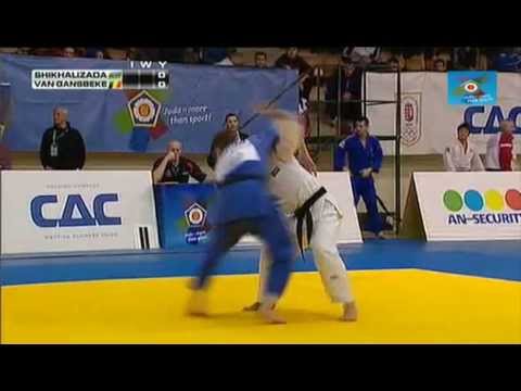 Judo European Open Budapest 2013: SHIKHALIZADA (AZE) - VAN GANSBEKE (BEL) 1/4 Final [-66kg]