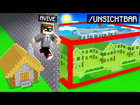 Ich CHEATE mit UNSICHTBAREN BLÖCKEN in Minecraft !!