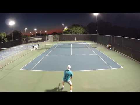 Men's 4.5 Tennis Match - Hitting better against a tough opponent