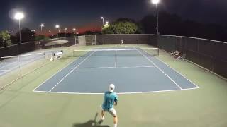 Men's 4.5 Tennis Match - Hitting better against a tough opponent