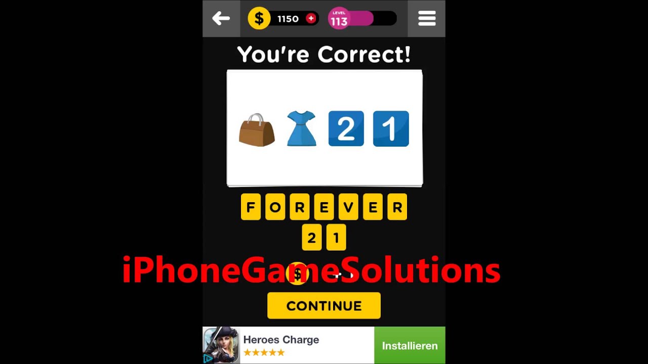 Guess the Emoji - Level 113 Walkthrough (Conversion, LLC)