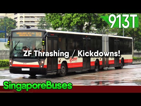 [SMRT Buses] TIB1156K @ 913T | Mercedes-Benz O405G (Hispano Habit) (ZF Ecomat) / THRASHING