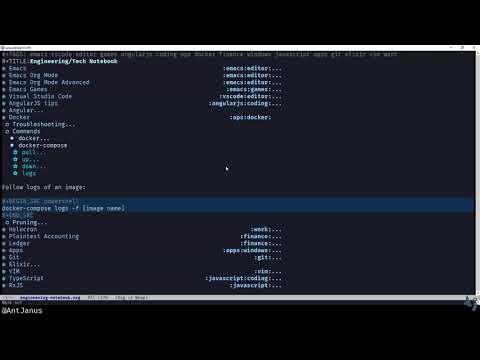 Keeping A WebDev/Tech Notebook In Org Mode