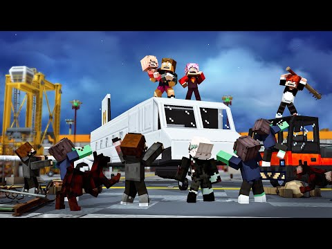 SOBREVIVA EM APOCALIPSE ZUMBI NO AEROPORTO NO MINECRAFT !! O FILME