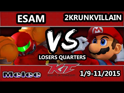 KiT 15 - CT | Esam (Samus) Vs. 2KrunkVillain (Mario) SSBM Losers Quarters - Melee