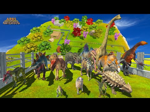 STRANGE FOREST ROAD SPEED RACE ALL DINOSAURS - TO BACK HOME - Animal Revolt Battle Simulator
