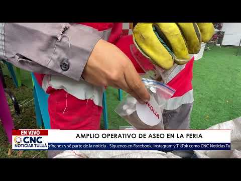 🧹 Veolia retiró 9 toneladas de residuos tras la Feria de Tuluá.