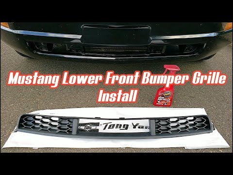 How To Add Install Replace Lower Front Bumper Grille Insert on Ford Mustang Car 2005-2009 DIY 🚘