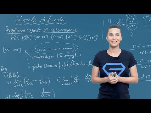 Limite de funcții. Cazul de nedeterminare ∞-∞ – Clasa a XI-a