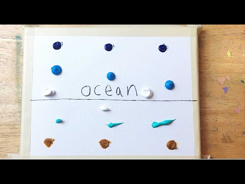 Daily Challenge #04/ Acrylic Ocean Painting Tutorial/ Palette Knife Techniques/For Beginners