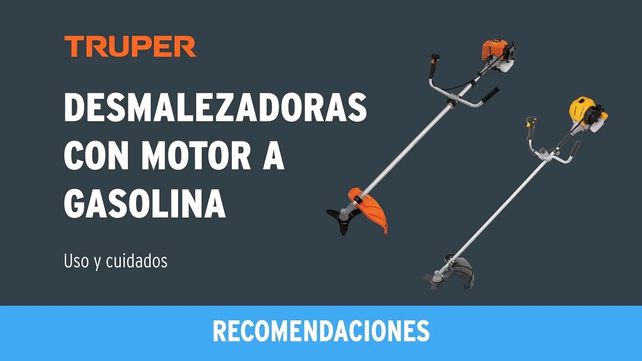 Desmalezadora a gasolina 33 cc mango tipo "bici", 18" corte