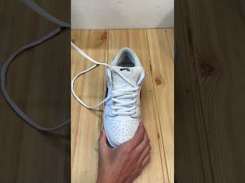 Nike SB Dunk Low (White Gum) Lacing Tutorial 😎👟 #sneakers #nike #tutorial