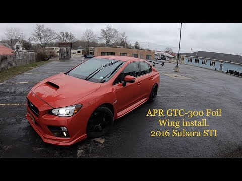 APR-GTC 300 Wing install 2016 Subaru STI
